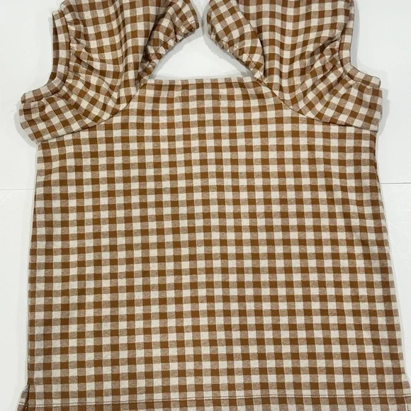 Madewell Gingham Puff Sleeve Button Front Top – XS - Picture 10 of 10